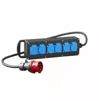 Elektro-Plast RS-P maitinimo prailgintuvas gumuotas 6x2P+Z su laidu ir kištuku 5P/16A 7001-10