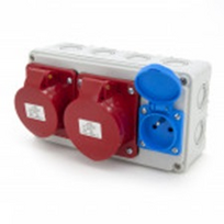 N111 Konstrukciniai skirstomieji įrenginiai 32A/5 + 16A/5P + GS 230V, sieninis korpusas, ELS Elektrotechnika, N111
