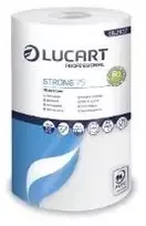 Multi Virtuviniai rankšluosčiai Lucart Strong L75, 75 m x 22,8 cm, dviejų sluoksnių, balti, 8 ritinėliai/kartonas