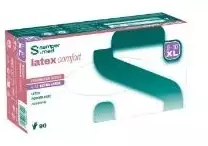 Multi Vienkartinės pirštinės Sempermed Comfort XL dydis lateksinės be pudros baltos AQL 1.5, 10 pakelių x 90 vnt./dėžėje