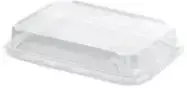 Multi Plastikiniai dangteliai 185x129x32 mm Contrast Small stačiakampiai APET permatomi, 4 pakeliai x 50 vnt./dėžėje