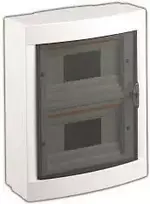 90912116 Paviršinio montavimo paskirstymo skydas 2x8 2 eilių 16 modulių IP40 skaidrios durelės 90912116 Viko by Panasonic