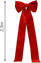 Kalėdinis kaspinas, raudonas, 82 × 290 cm