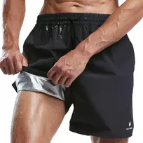 HOTSUIT vyriški pirties šortai treniruotėms, kompresiniai, juodi H1214006-BLK-L