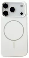 Marka Niezdefiniowana - Dėklas su magnetiniu tvirtinimu iPhone 18 Pro / 17 Pro – skysto silikono, nuo kritimo apsauganti telefono nugarėlė – Baltas