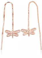 Diamond Sky Jewelry Sidabriniai auskarai „Dragonfly III“