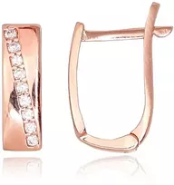 Diamond Sky Jewelry Auksiniai auskarai su cirkoniais „Auksinis Takas VI“