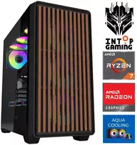 Stacionarus kompiuteris INTOP AQUA Ryzen 7 7800X3D 32GB DDR5 1TB SSD M.2 NVME RX9060XT 16GB no-OS (RW93772NS) (Atnaujinta)