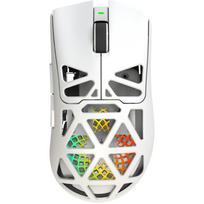 White Shark MORIEN WGM-5025 MORIEN-W, žaidimų pelė, 6 mygtukai, 6200-12000 DPI, 1000 Hz, 2.4 GHz/BT/laidinis, RGB, 400 mAh, 67 g