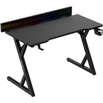Huzaro stalas HZ-HERO 2.4 RGB BLACK, 1200mm, 700mm, 750mm, 80kg, reguliuojamas stovas, ergonomiškas, kabelis