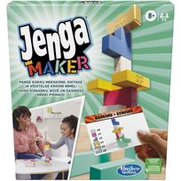 Hasbro Gaming stalo žaidimas Jenga Maker F4528EL, 28 mediniai kaladėlės, 200 kortelės, 7-9 metai, 10+ metų, komandinis žaidimas
