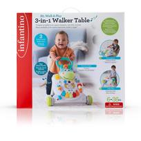 Infantino 3-in-1 transformuojamas vaikštynės-stalas 315126, 0-2 metai, 3-6 metai, AA/LR6, 8 garsai, 5 melodijos, LED šviesos