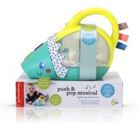 Infantino muzikinis mini dulkių siurblys 307015, 3x AA, 6-12 mėn., šviesos, garsai, lavinamasis žaislas