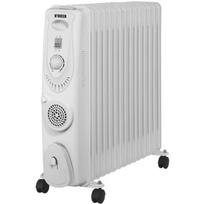 Noveen alyvos radiatorius OH1501, 2900W, 15 briaunų, 3 lygiai, 1000/1500/2500W, 400W turbo ventiliatorius, baltas