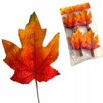 Rudeniniai šešėliuoti lapai, 40 vnt./16 cm, dekoratyviniai oranžiniai lapeliai