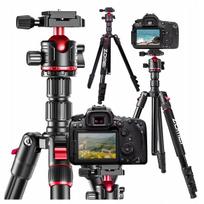 Aukštas fotoaparato ir vaizdo kameros trikojis su 3D galvute, stabilus, 173 cm