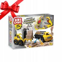 „ART CRAFT“ kinetinio smėlio konstravimo rinkinys „Statybų transporto priemonės“