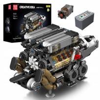 Mould King 10131 W16 šešiolikos cilindrų variklio konstruktorius, Technic, 952 detalės