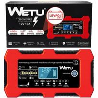 WETU automatinis 10 A įkroviklis 12 V LiFePO4, AGM ir geliniams akumuliatoriams