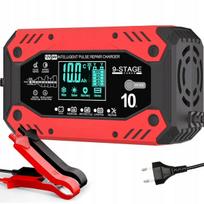Automatinis išmanusis akumuliatoriaus įkroviklis su LCD ekranu, 12 V / 24 V, 10 A