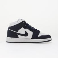 Air Jordan 1 Mid Kids Obsidian/ Obsidian-White-Grey Fog - Dydis 4.5Y (IV6050-451 Laisvalaikio batai)
