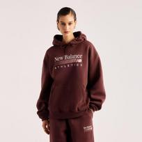New Balance Trackside Fleece Hoodie Cherry Leather - Dydis L (WT62344KYLR Džemperiai)