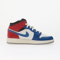 Air Jordan 1 Mid Kids True Blue/ Summit White-Varsity Red-Black - Dydis 3.5Y (DQ8423-406 Laisvalaikio batai)