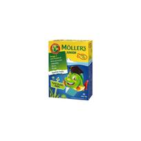 MOLLER'S žuvų taukai JUNIOR, vaisių skonio, nuo 3 m., 45 kramtomosios tabletės
