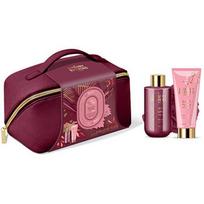 Velvet Plum & Soft Suede Set & Cosmetic Bag  - Dárková sada péče o tělo v taštičce ( 3 ks )