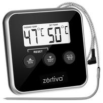 Virtuvinis termometras su zondu Zortiva, LCD ekranas, laikmatis, -20 iki 250°C
