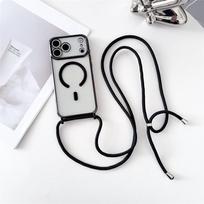 Dėklas iPhone 18 Pro / 17 Pro su MagSafe ir virvele, TPU, juodas
