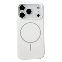 Dėklas iPhone 18 Pro / 17 Pro su magnetu, skystasis silikonas, baltas
