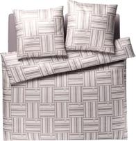 Joop Bedroom Patalynės komplektas Weave 200 x 220 cm Sand iš medvilnės satino su 2 pagalvių užvalkalais 80 x 80 cm