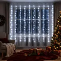 Užuolaidų girlianda 200 LED Šalta balta 300 x 200 cm