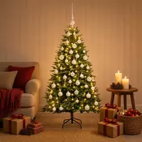 Dirbtinė Kalėdų eglutė su burbulais 120 cm 150 LED Šilta balta