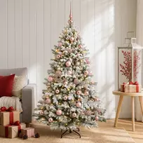 Dirbtinė Kalėdų eglutė su burbulais 120 cm 150 LED Šilta balta