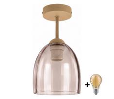 BRILAGI - LED Prigludusi liustra R GLASS 1xE27/60W/230V Ø 17 cm smėlinė/dūminė smėlinė