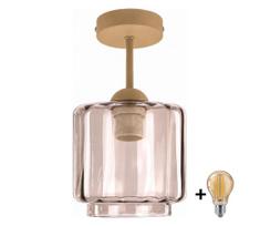BRILAGI - LED prie lubų montuojama liustra R GLASS 1xE27/60W/230V skersmuo 15 cm smėlinė/dūminė smėlinė