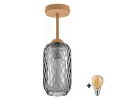 BRILAGI - LED prigludęs lubinis šviestuvas R GLASS 1xE27/60W/230V skersmuo 14 cm bežinė/dūmų pilka