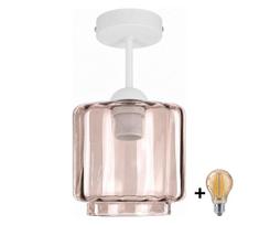 BRILAGI - LED Prigludusi liustra R GLASS 1xE27/60W/230V skersm. 15 cm balta/dūminė smėlinė