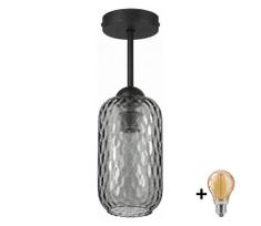 BRILAGI - LED Prie lubų tvirtinama liustra R GLASS 1xE27/60W/230V skers. 14 cm juoda/dūminė pilka