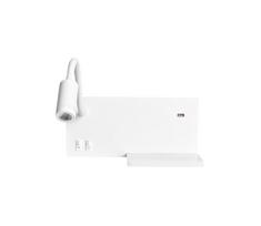 LED sieninis šviestuvas SHELF LED/4W+LED/5W+LED/2W/230V + USB lizdas balta