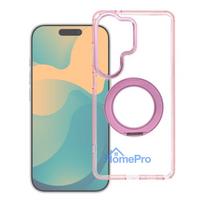 Case for Samsung A57 Frame Circle Stand compatible with MagSafe pink