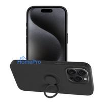 Case for iPhone 15 PRO MAX Silicone Ring black