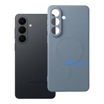 Case for Samsung S26 PLUS Silicone Mag Cover compatible with MagSafe (camera protection) light blue