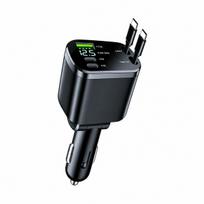 Daugiafunkcis 120 W įkroviklis automobiliui, 2 USB-C, 1 vnt., Variantas 1