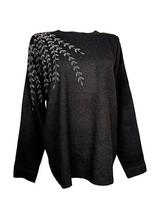 Moteriškas šiltas megztinis su blizgiu papuošimu, XL/XXL