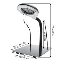 15X reguliuojama didinamoji lempa su 40 LED lempute, JAV kištuku, 110–220 V, skirta skaitymui, grandinių plokščių taisymui ir kt.