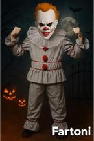 Fartoni Klouno kaukė Helovinui Pennywise Baisus Klounas Realistiška — helovino kostiumas, siaubo aksesuarai, klouno kostiumas