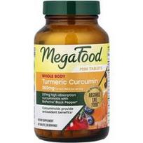 MegaFood, Ciberžolės kurkuminas, viso kūno minis, 60 tablečių